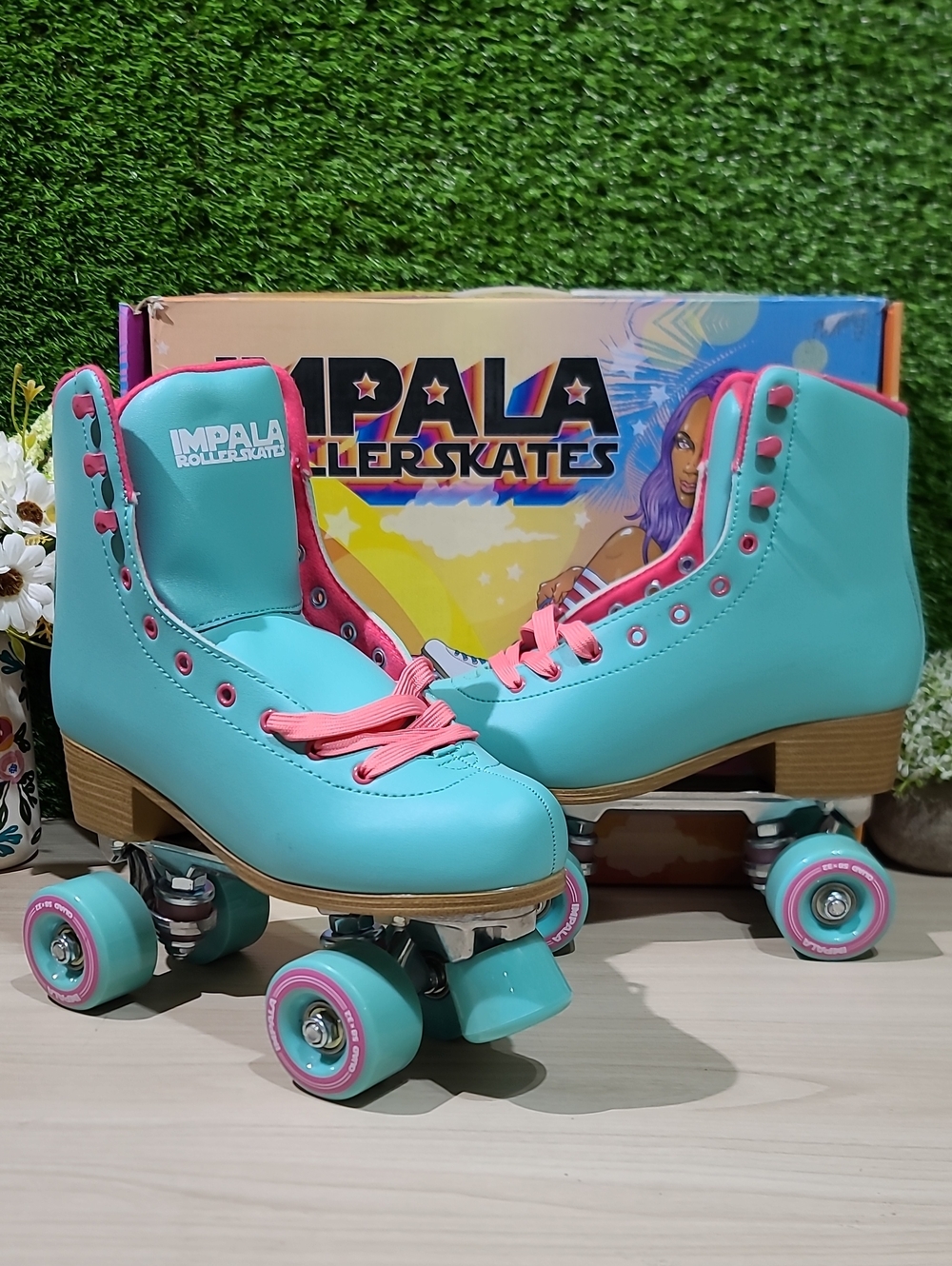 Impala Aqua Quad Roller Skates US Women's 9 NEW